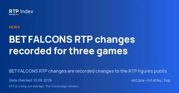 BET FALCONS RTP changes recorded for three games