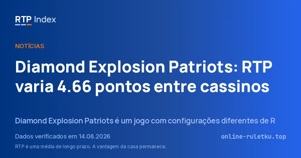 Diamond Explosion Patriots: RTP varia 4.66 pontos entre cassinos