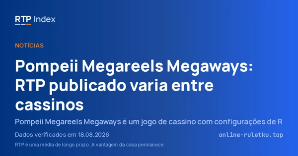 Pompeii Megareels Megaways: RTP publicado varia entre cassinos