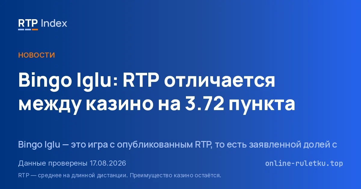 Bingo Iglu: RTP отличается между казино на 3.72 пункта