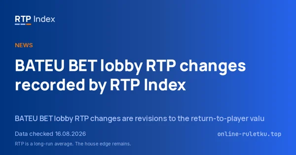 BATEU BET lobby RTP changes recorded by RTP Index