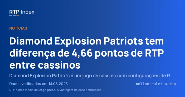 Diamond Explosion Patriots tem diferença de 4,66 pontos de RTP entre cassinos