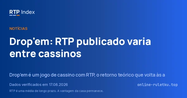 Drop'em: RTP publicado varia entre cassinos