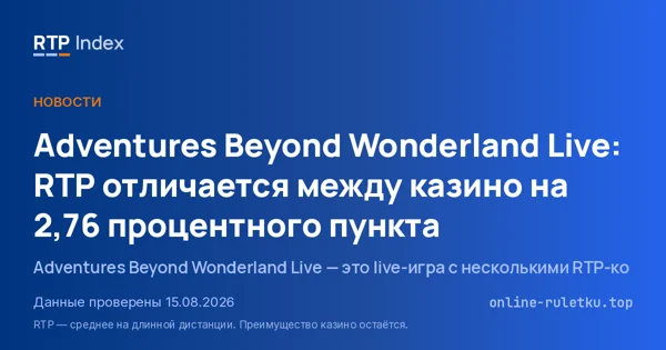 Adventures Beyond Wonderland Live: RTP отличается между казино на 2,76 процентного пункта